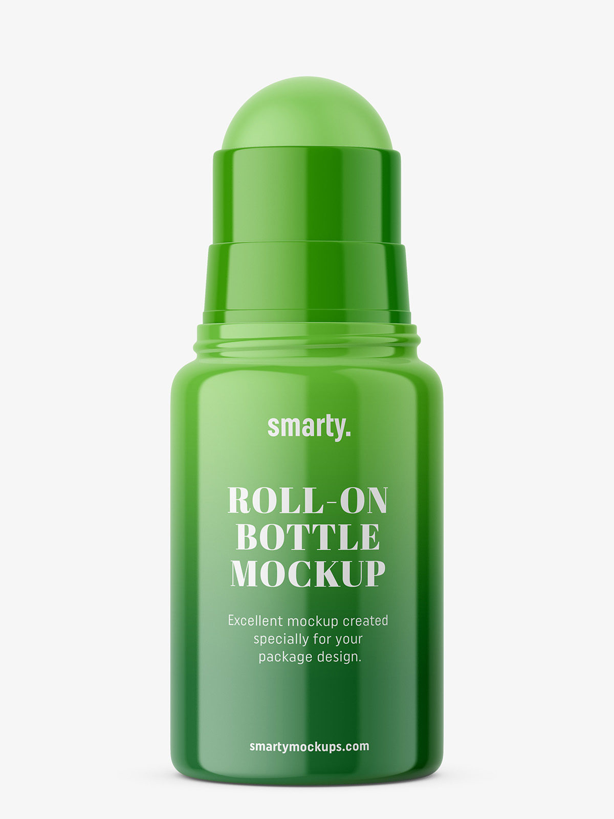 Glossy roll-on bottle mockup - Smarty Mockups