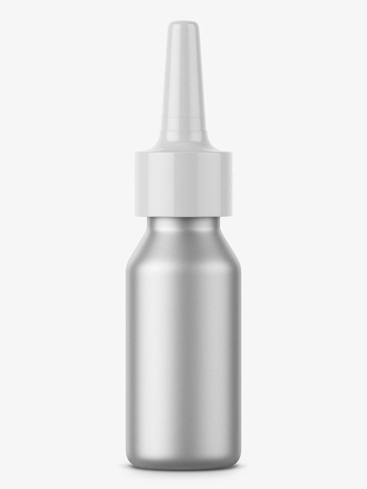 Metal nasal bottle mockup