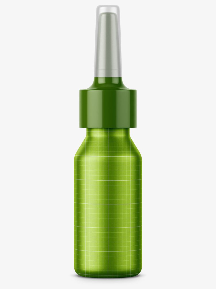 Metal nasal bottle mockup