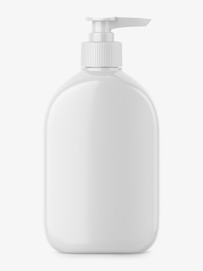 Glossy soap bottle mockup