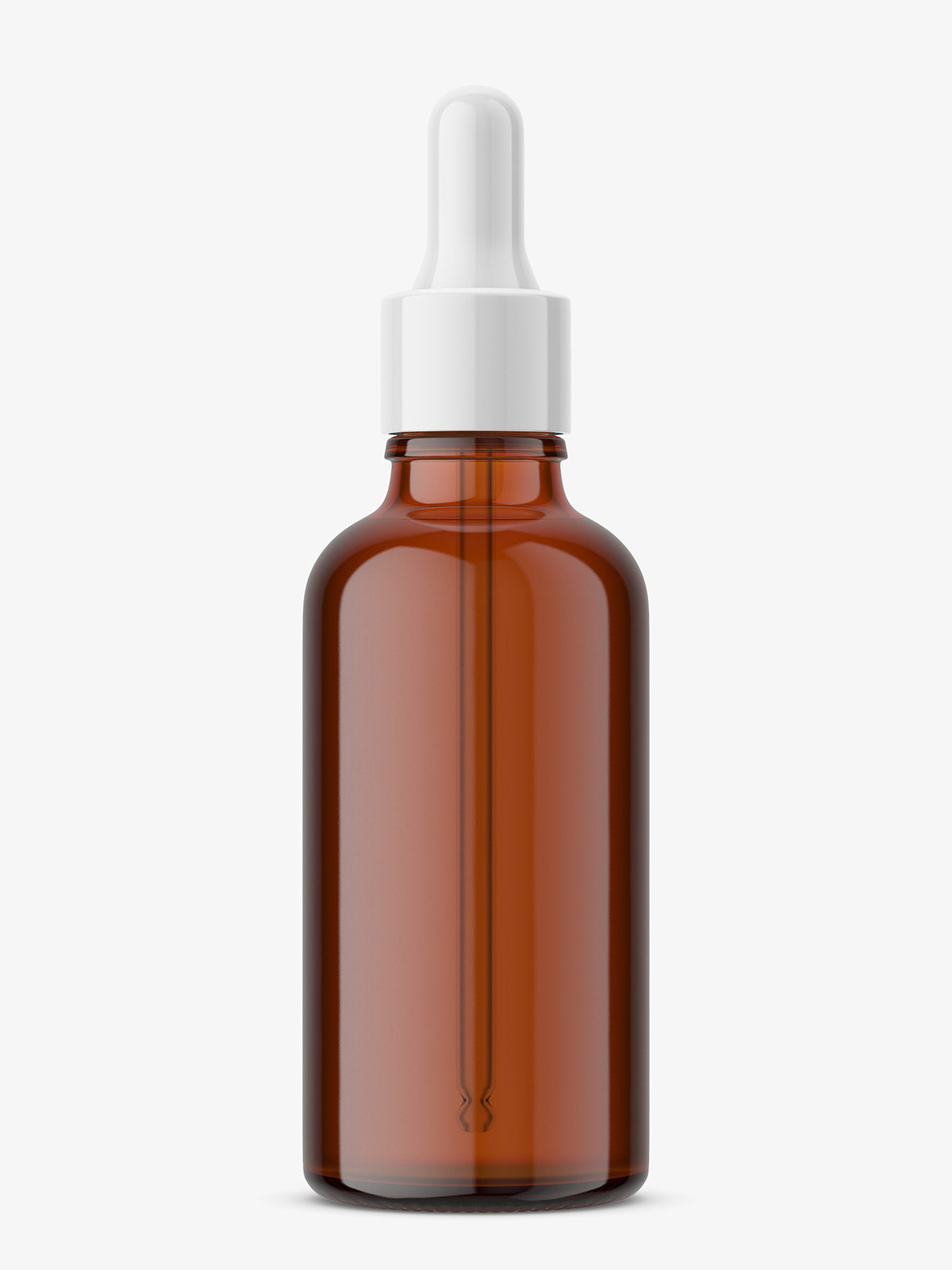 Amber dropper bottle mockup / 50 ml