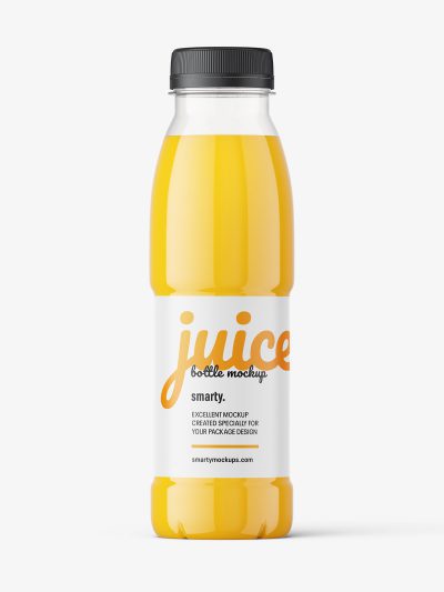 Orange juice bottle mockup - Smarty Mockups