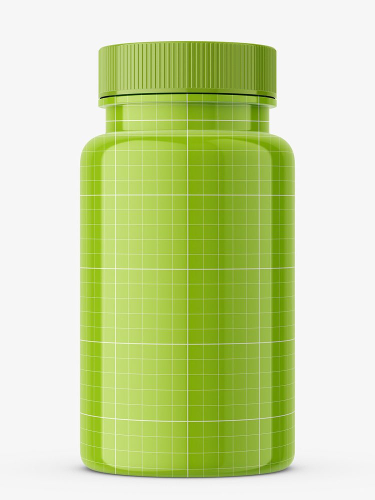 Pharmacy jar with plastic cap