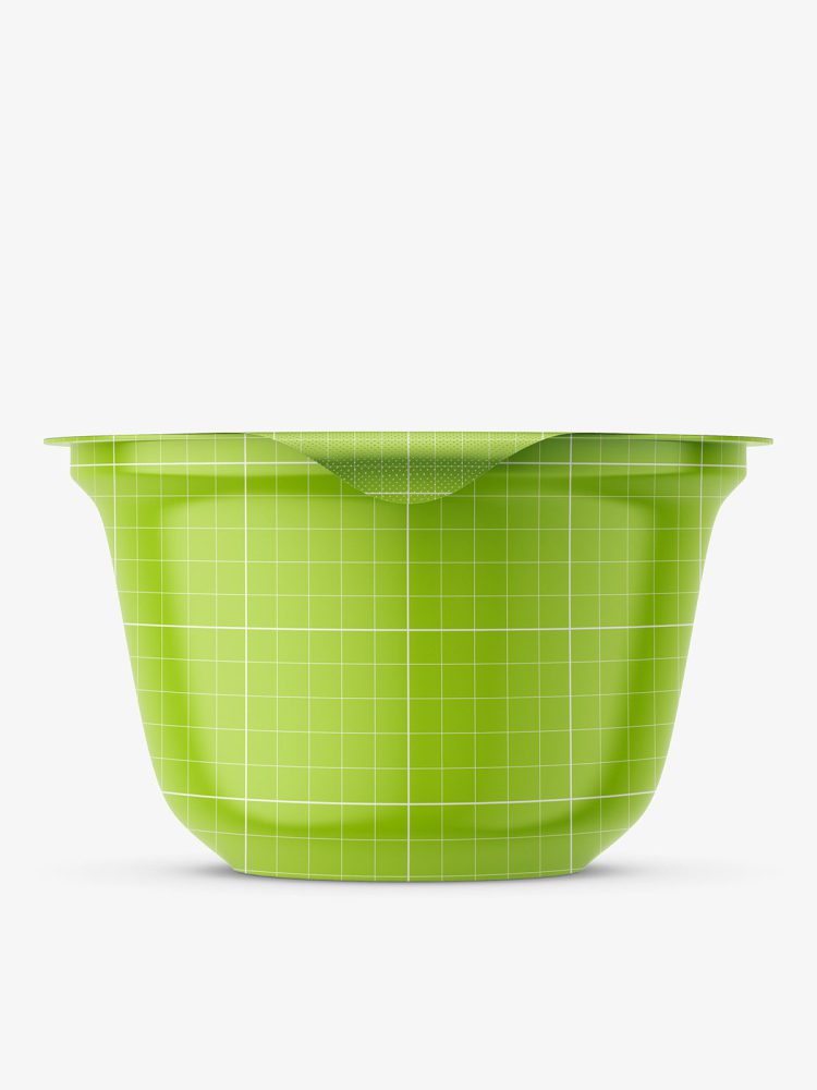 Yogurt mockup container / front view