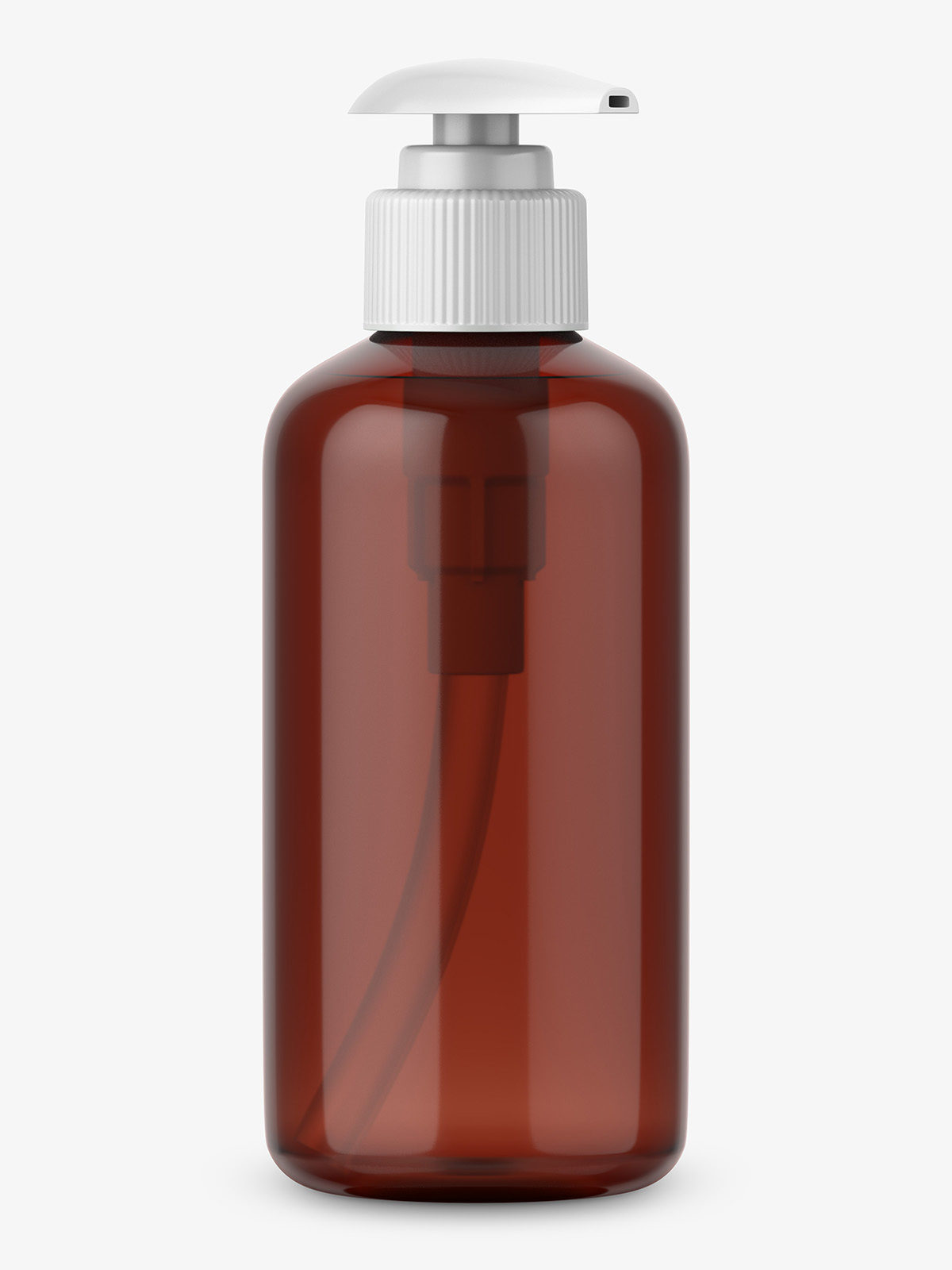 Brown soap bottle with pump mockup - Smarty Mockups