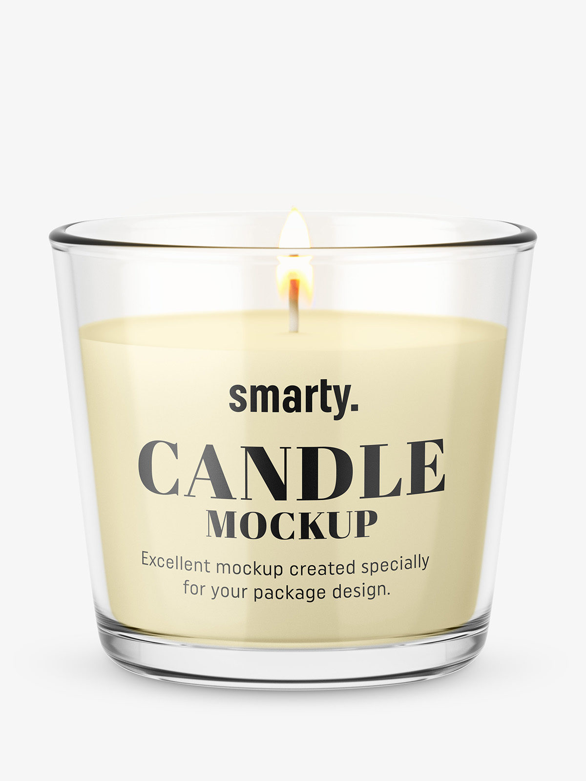 Mockup candle free information