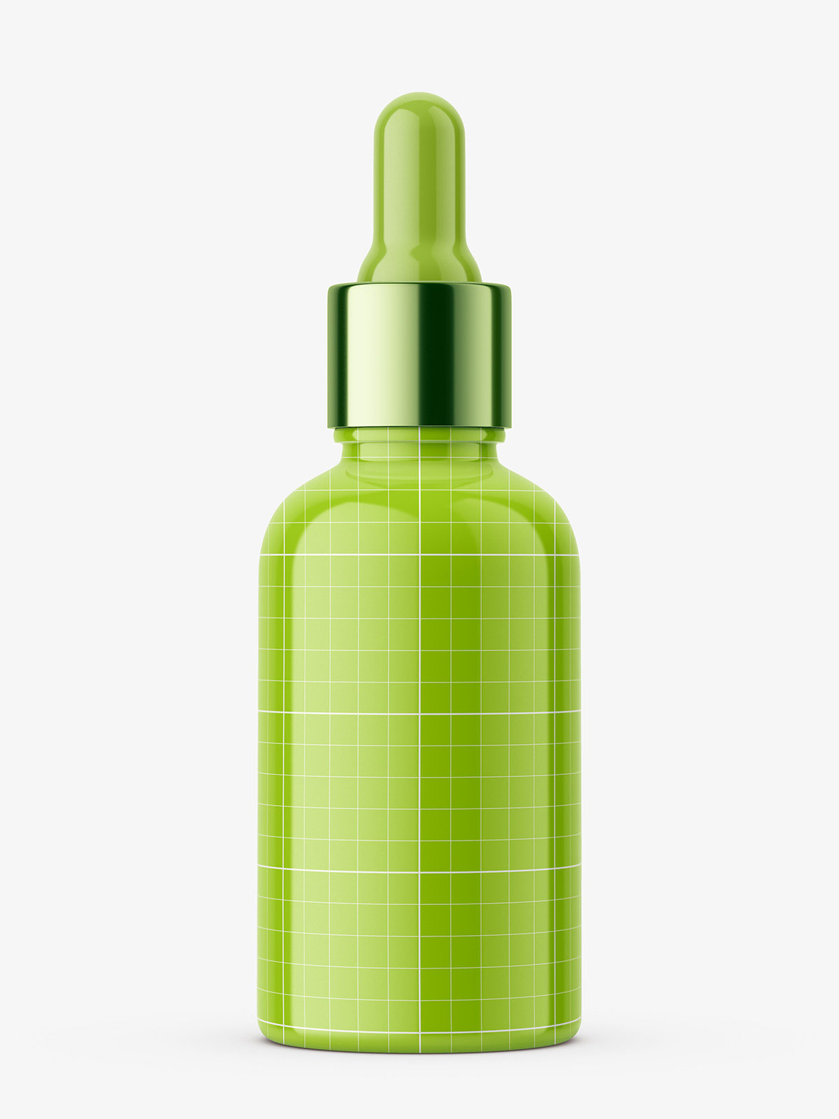 Download Plastic bottle with silver dropper / 50 ml - Smarty Mockups