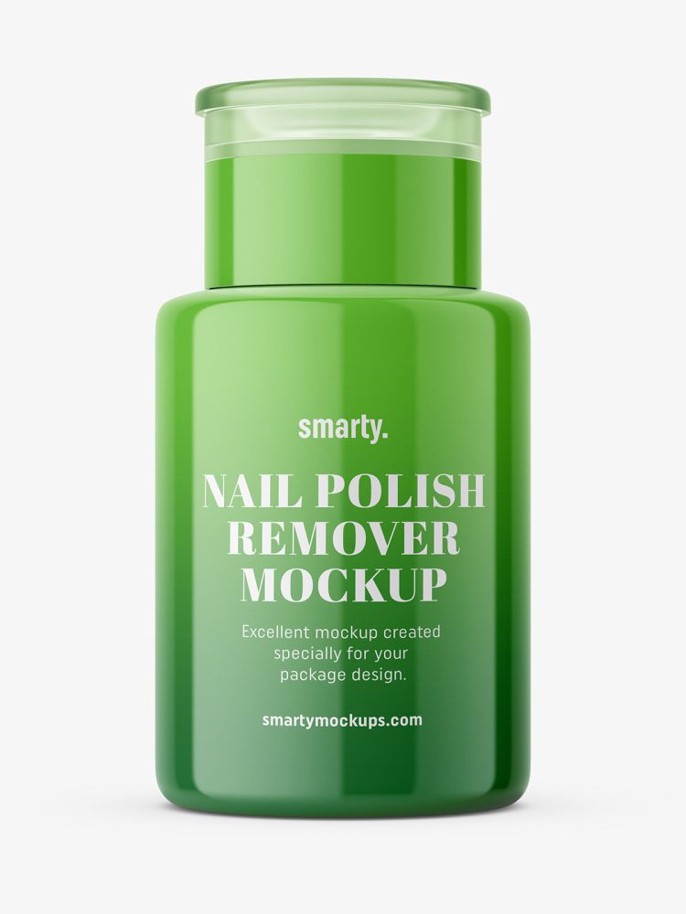 Nail polish remover bottle / glossy