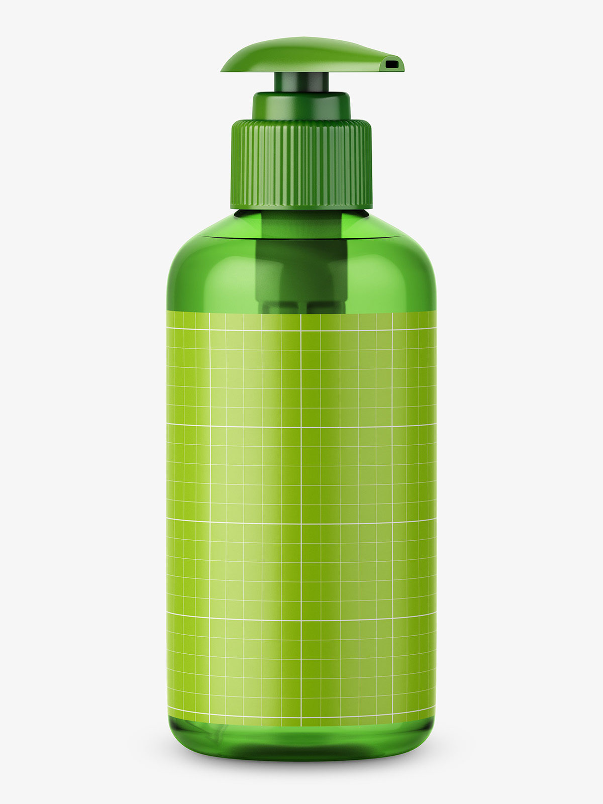 Download Green soap bottle with pump mockup - Smarty Mockups