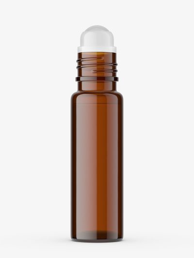 Small roll-on bottle mockup / brown