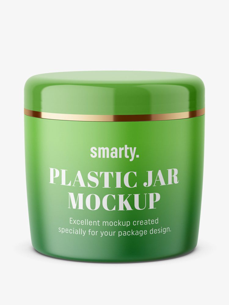 Cosmetic cream jar mockup / matt