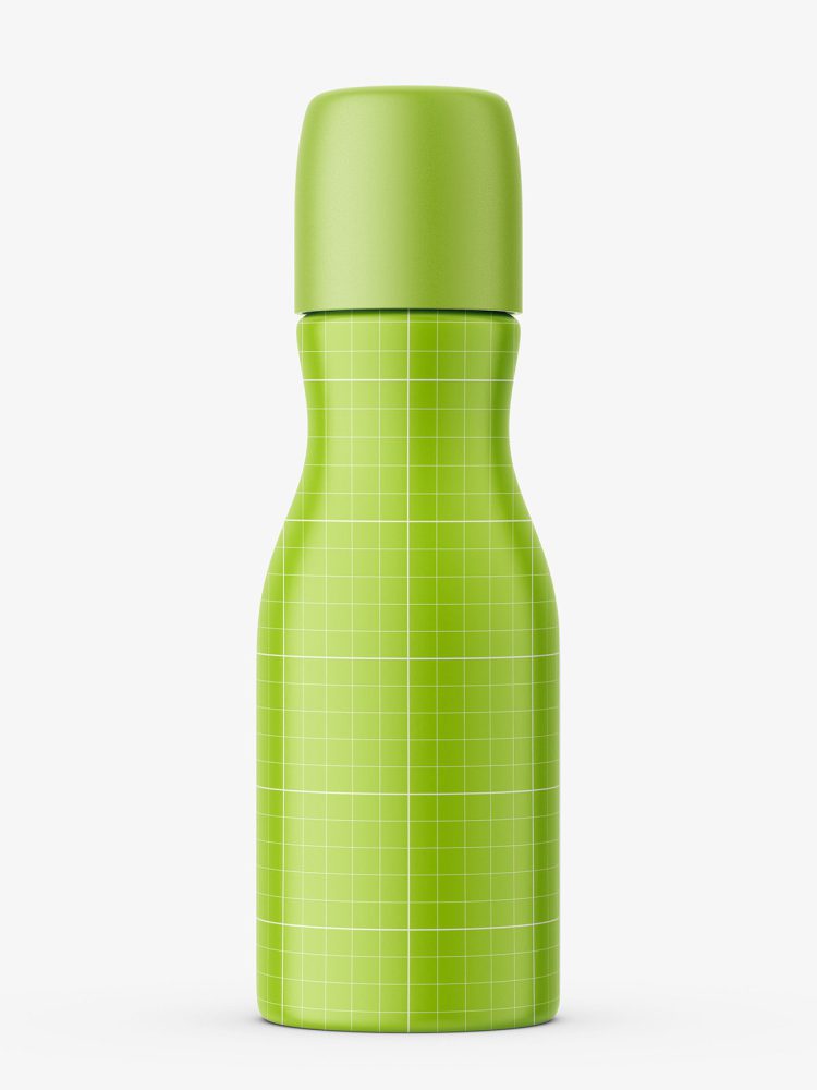 Transparent oil bottle mockup