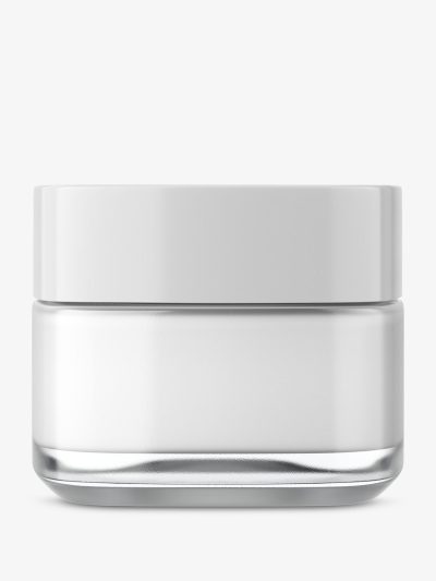 Square glass cosmetic jar
