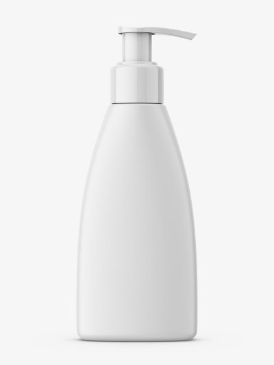 Triangle shaped bottle with pump / matt