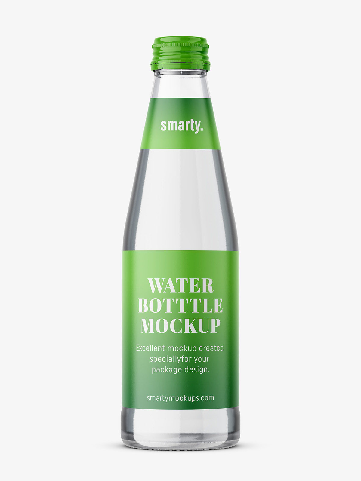 Download Glass mineral water bottle mockup - Smarty Mockups