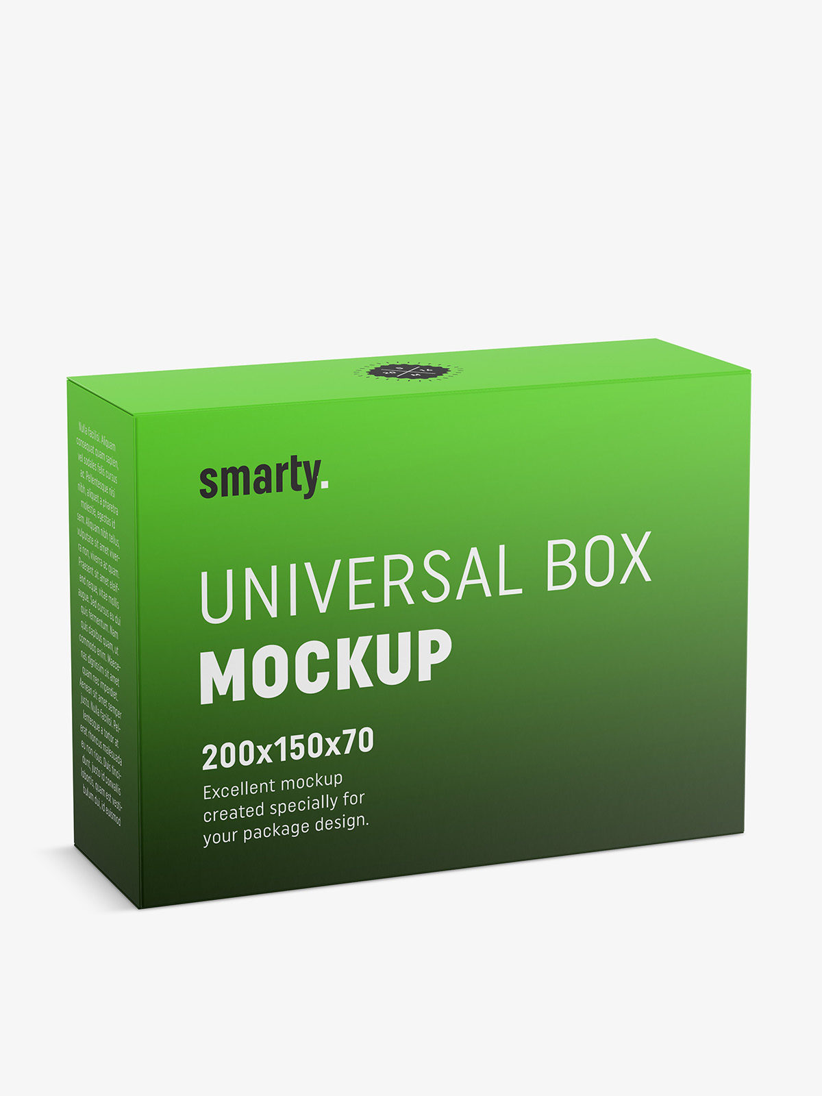 Download Cardboard box mockup / 200x150x70 - Smarty Mockups