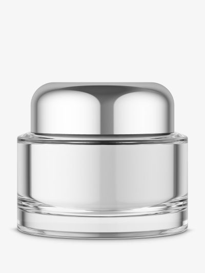 Elegant glass cosmetic jar