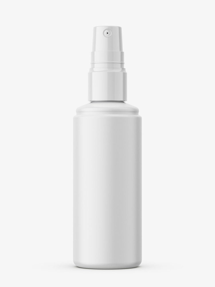 Bottle with atomizer mockup / matte