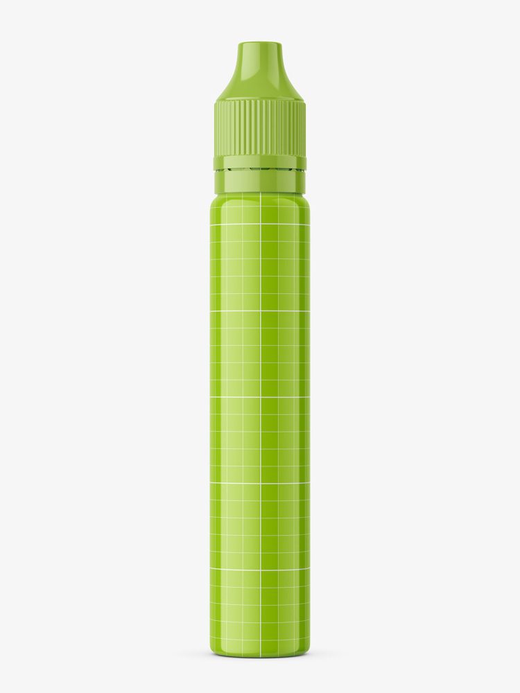 Pen shape bottle mockup / glossy