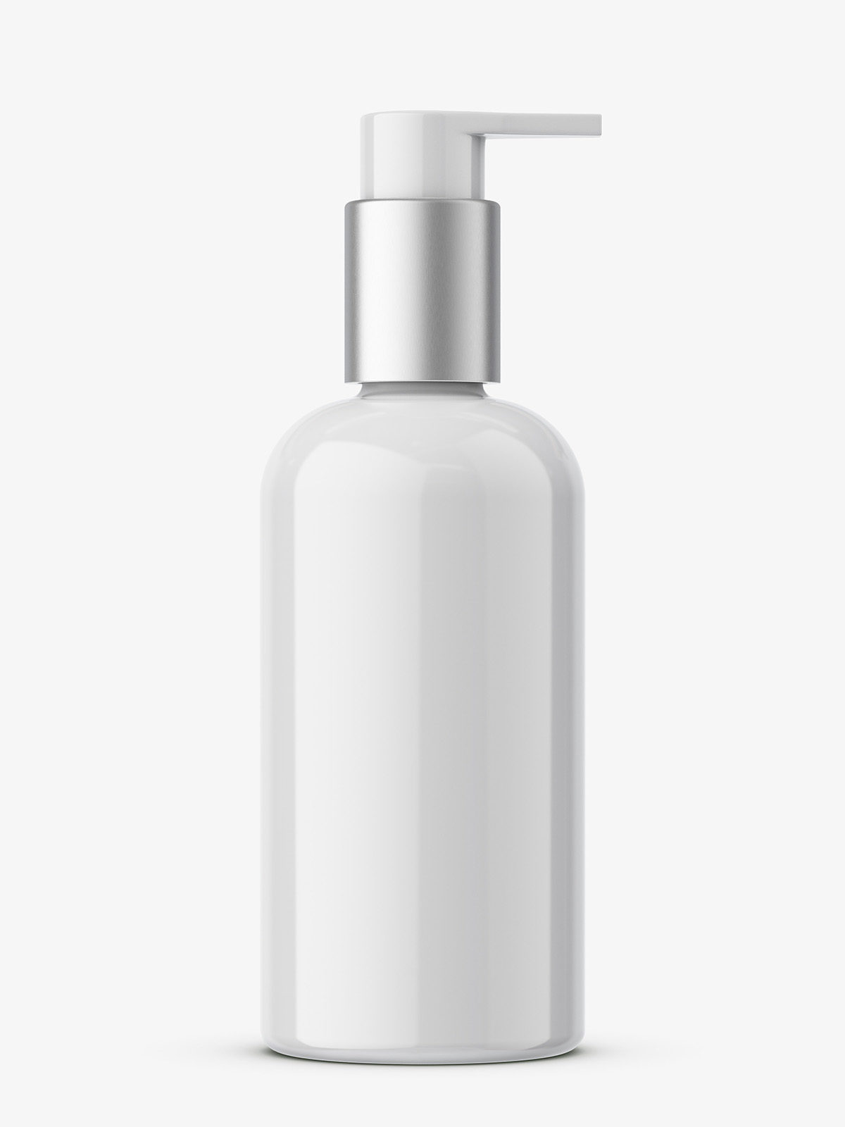 Download Bottle With Elegant Pump Mockup Glossy Smarty Mockups