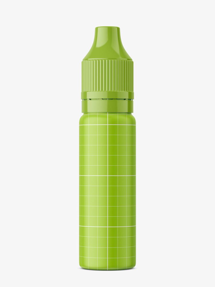 Short pen shape bottle mockup / matte