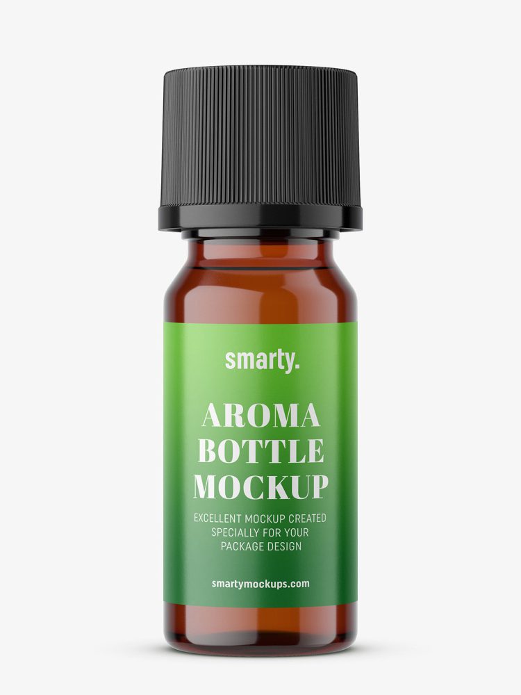 Small aroma bottle mockup / amber
