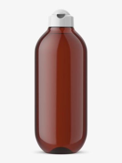 Amber cosmetic bottle mockup
