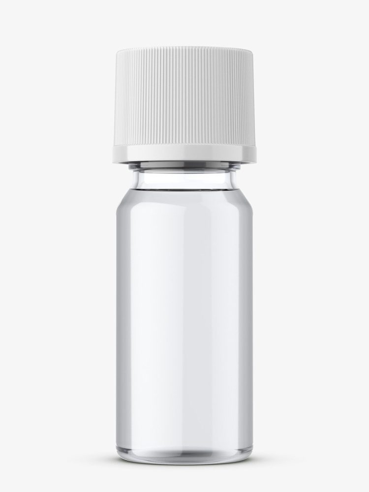 Small aroma bottle mockup / transparent