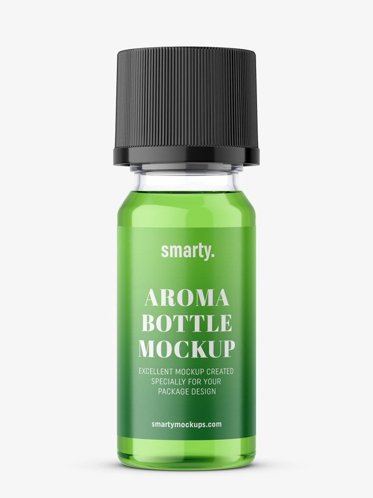 Small aroma bottle mockup / transparent