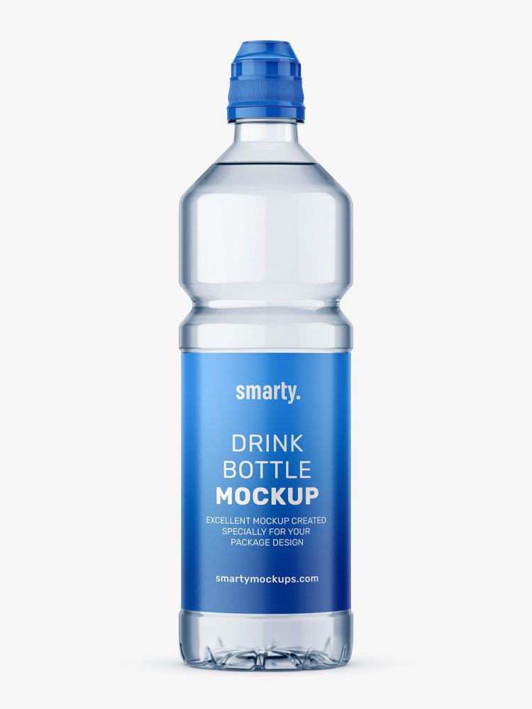 Plastic mineral water bottle mockup