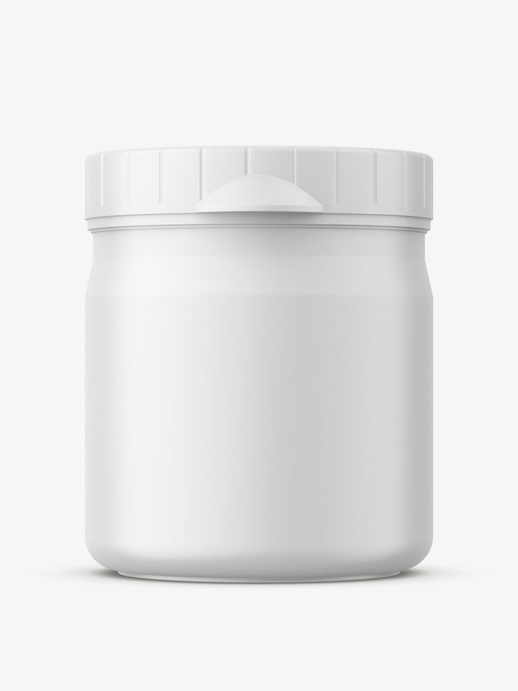 Small plastic jar mockup / matt