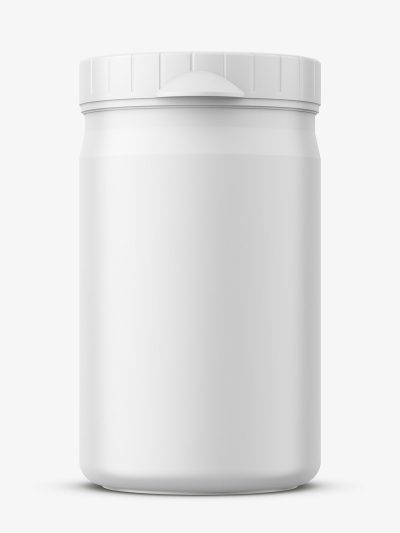 Small plastic jar mockup / matt