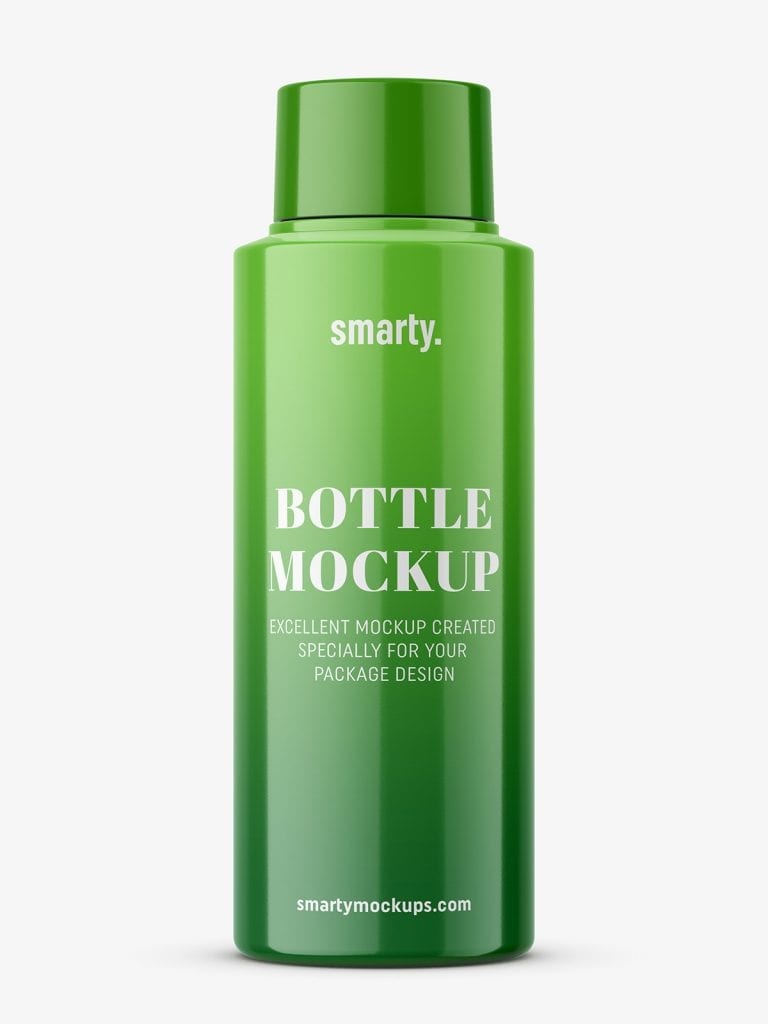 Small plastic glossy bottle mockup - Smarty Mockups