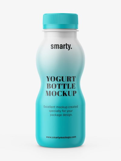 Download Matt yogurt bottle mockup - Smarty Mockups