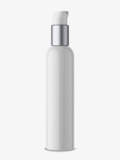 Glossy plastic airless bottle mockup