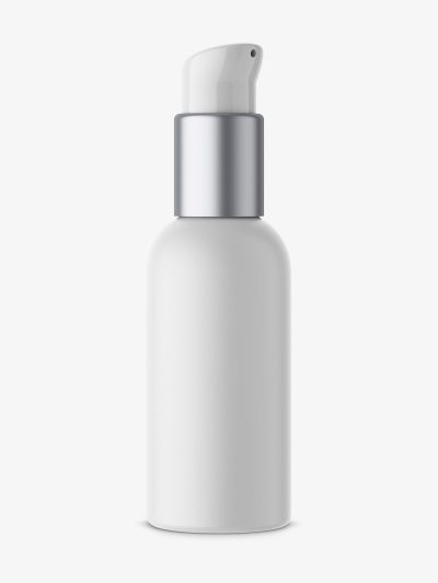 Matt plastic airless bottle mockup