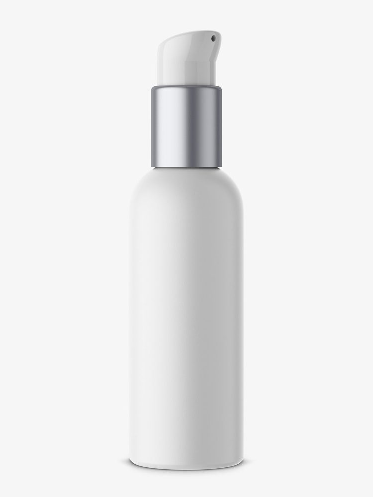 Matt plastic airless bottle mockup