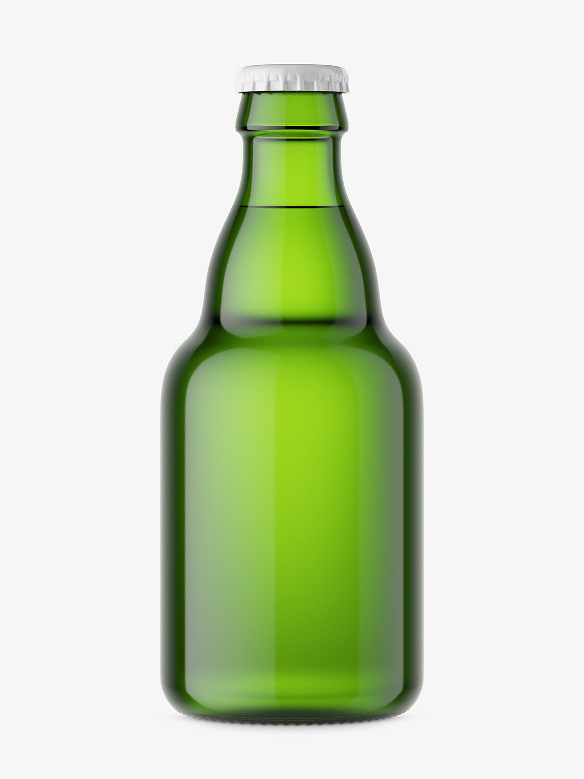 Download Small beer bottle mockup / green - Smarty Mockups