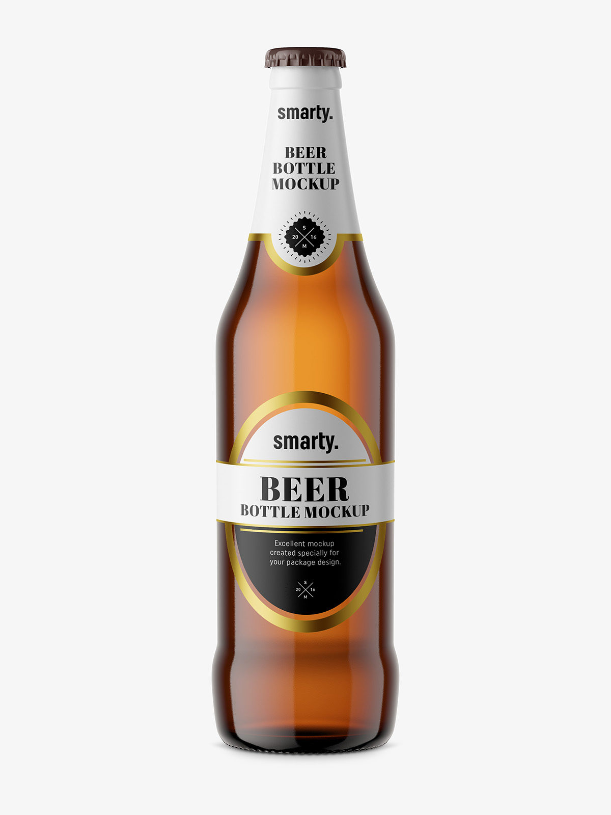 Download Beer bottle mockup / brown - Smarty Mockups Free Mockups