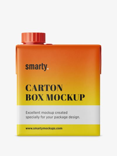 Small carton box mockup - Smarty Mockups