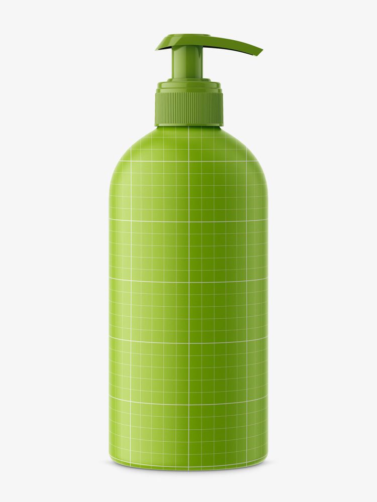 Universal matt bottle with pump mockup