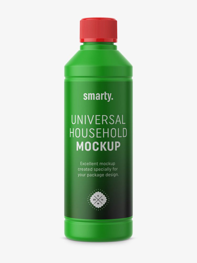 Universal household bottle mockup / matt