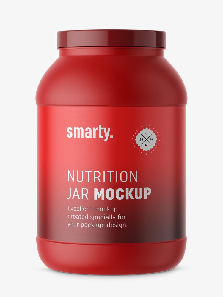 Big matt nutrition jar mockup