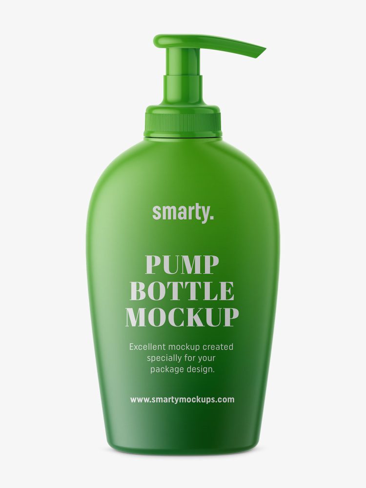 Bottle with pump mockup / mattBottle with pump mockup / matt