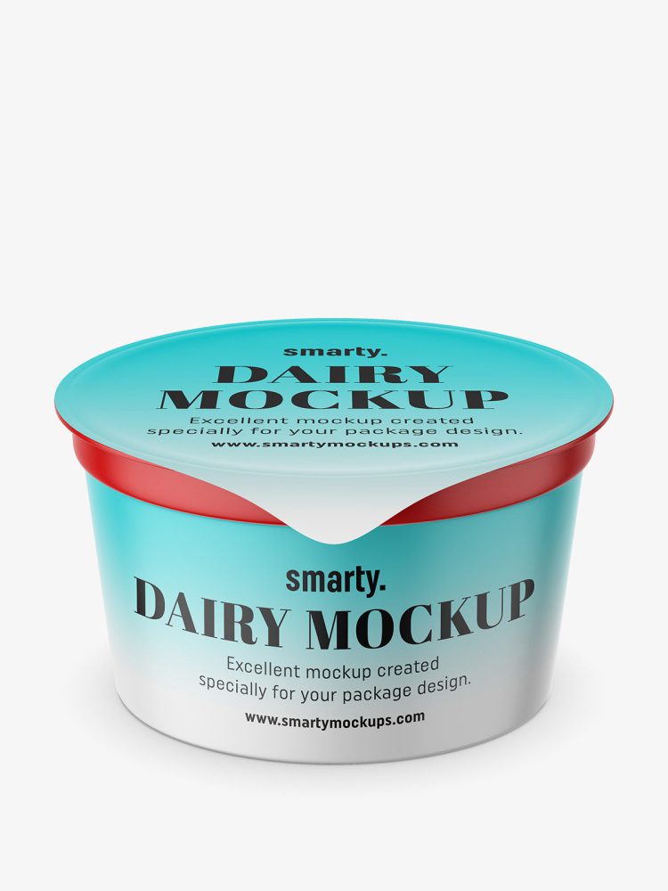 Dairy container mockup / matt