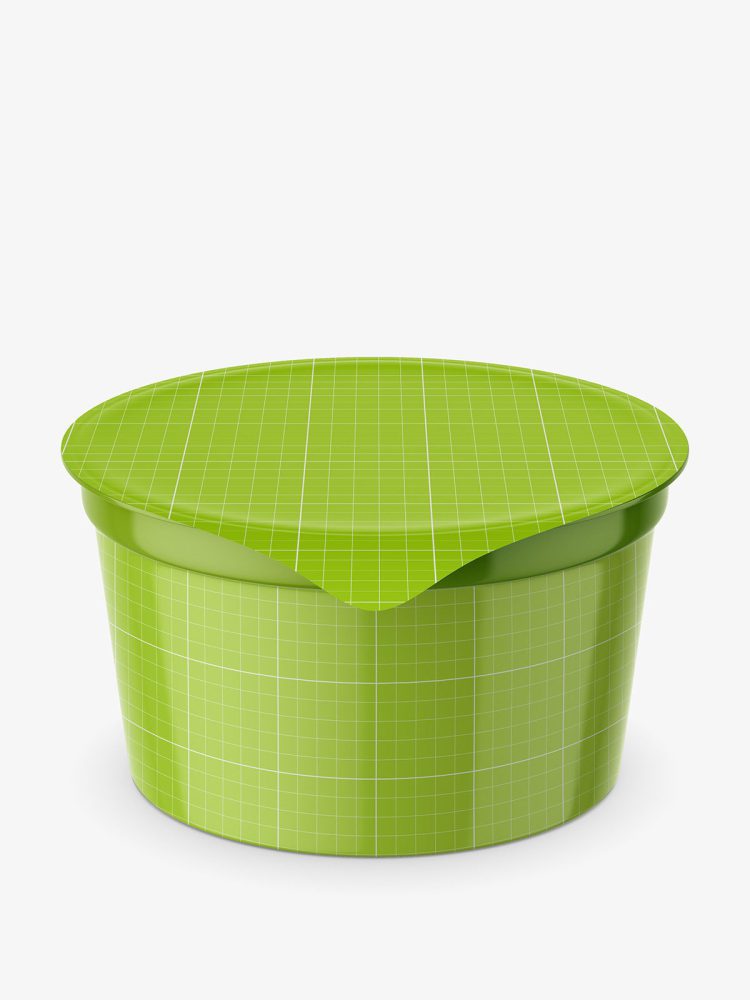 Dairy container mockup