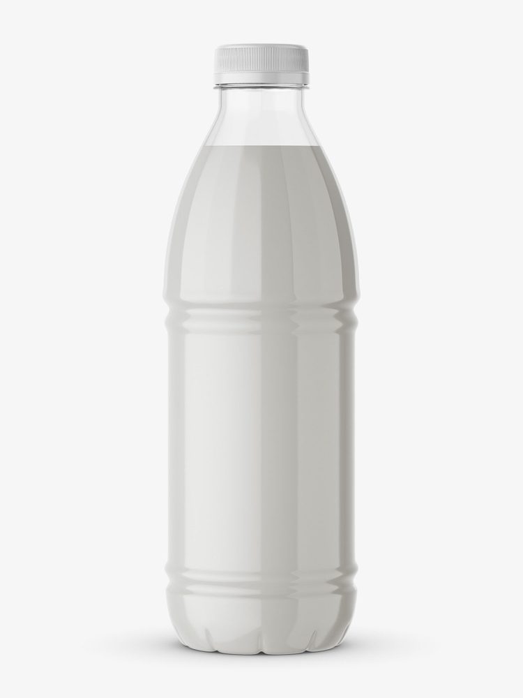 Milk bottle mockup