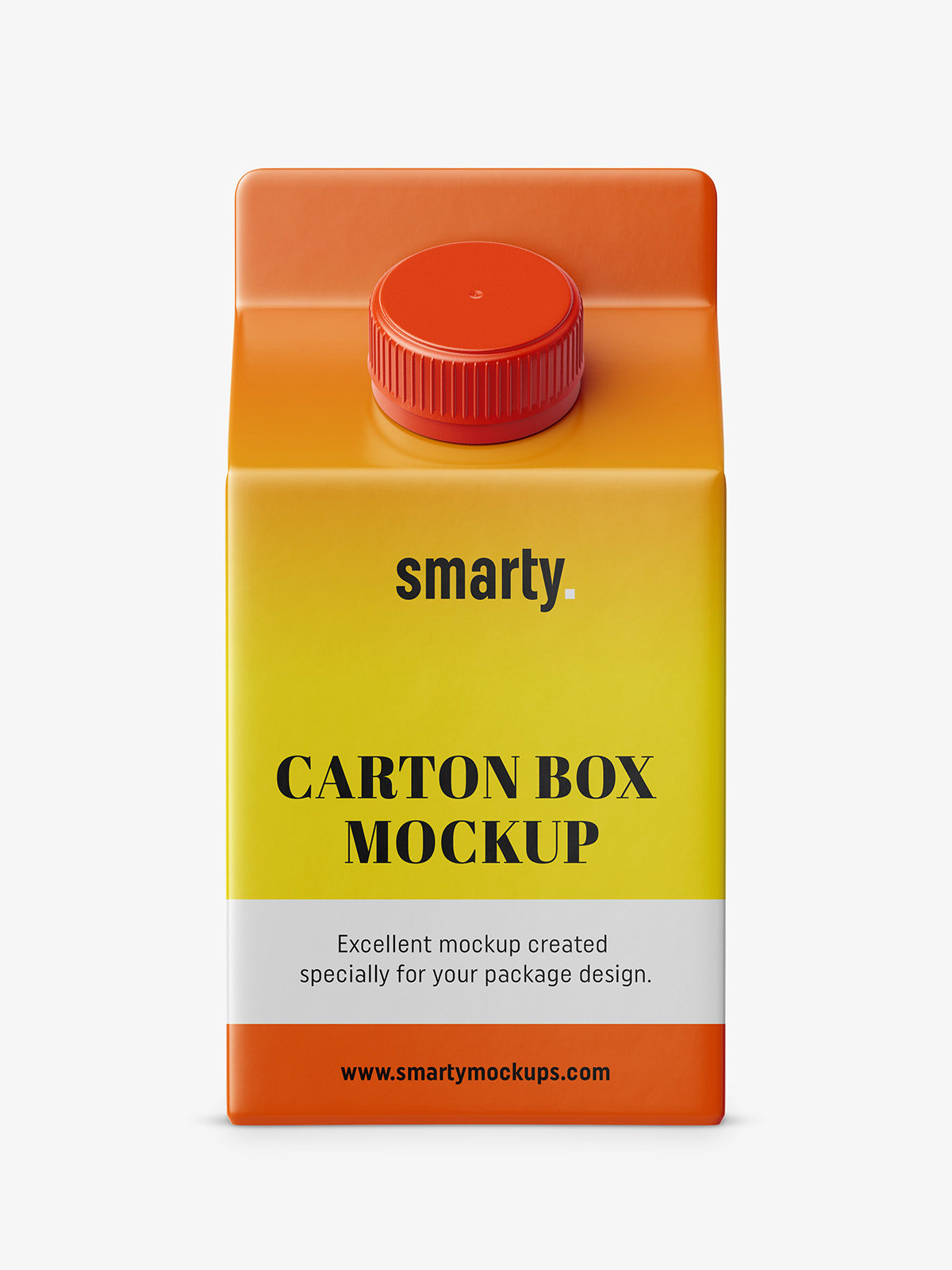 Small juice carton mockup - Smarty Mockups