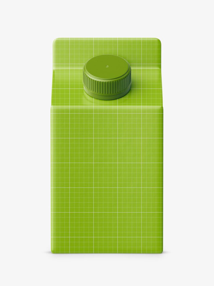 Small juice carton mockup