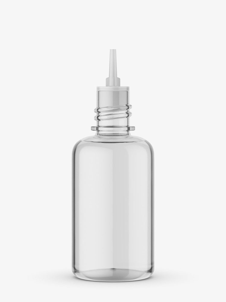 Transparent dropper bottle mockup